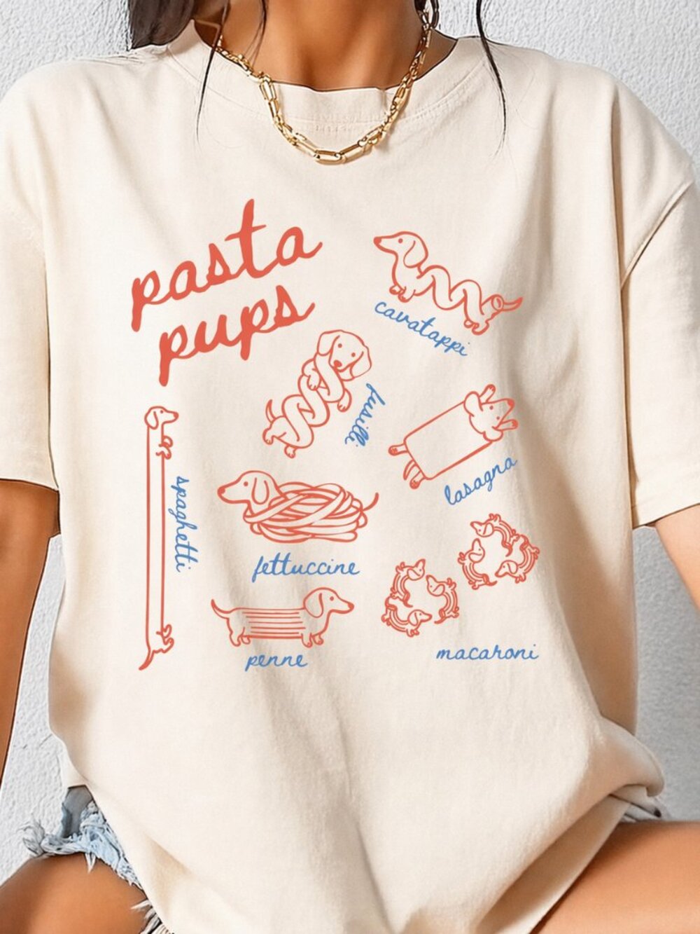 Pasta Pups Funny Dachshund Shirt